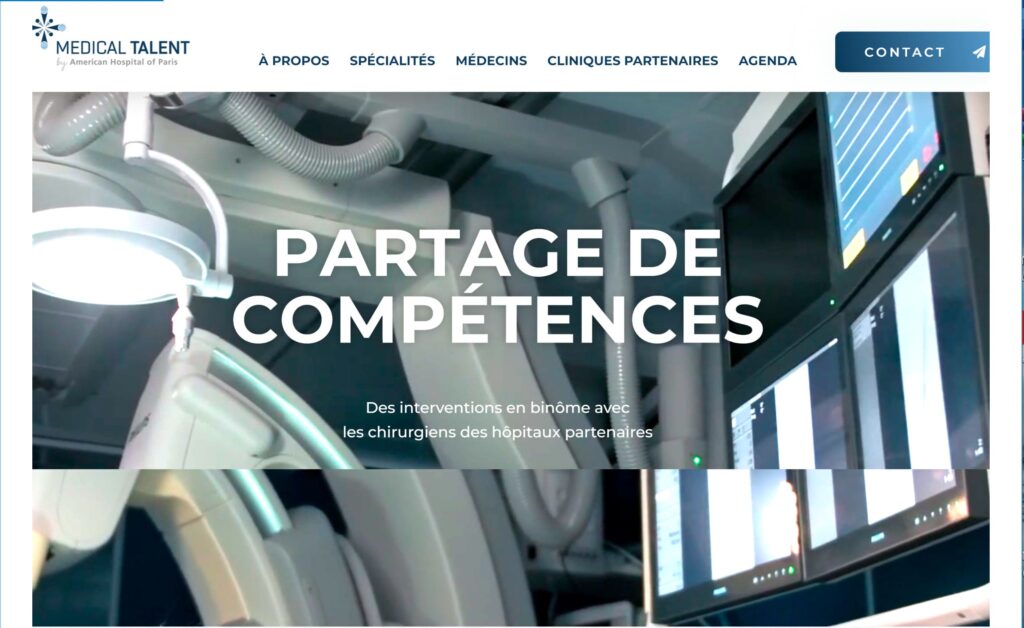 Accueil site Medical Talent