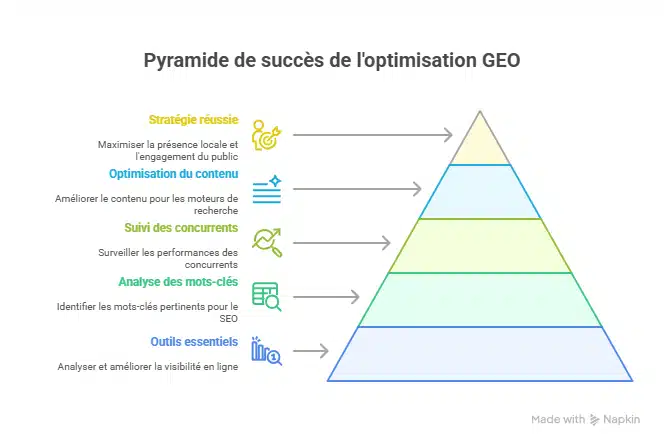 Pyramide de succès de l'optimisation GEO