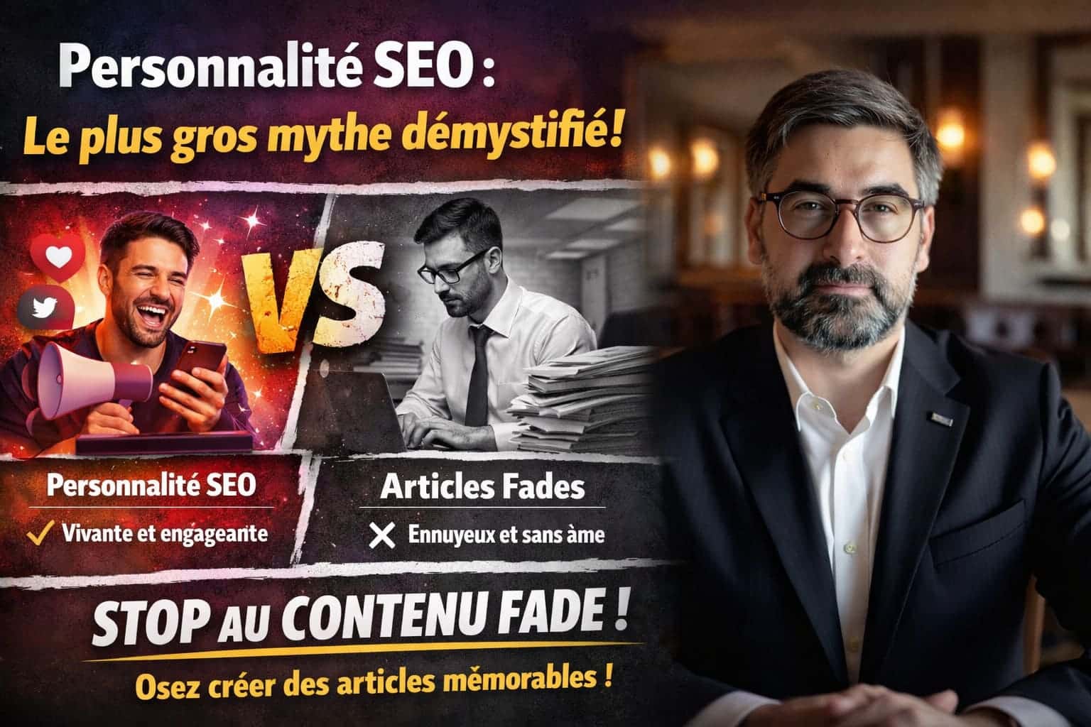 La personnalité SEO fait la différence en 2025. Découvrez pourquoi Google favorise les contenus incarnés, crédibles et orientés expertise.